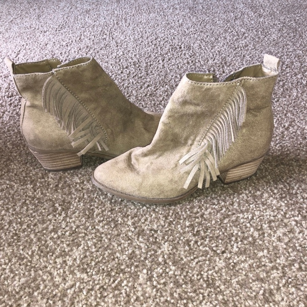 fringe booties